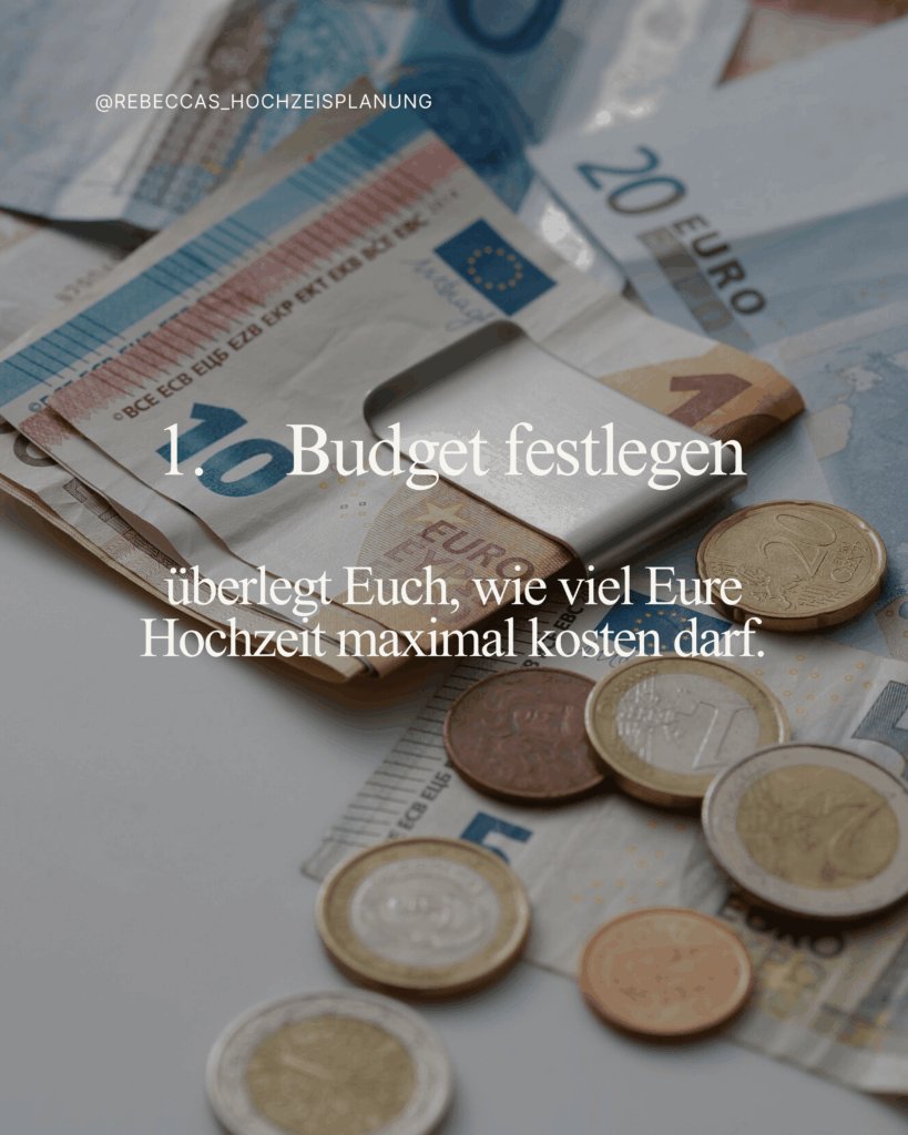 1. Hochzeitsbudget festlegen